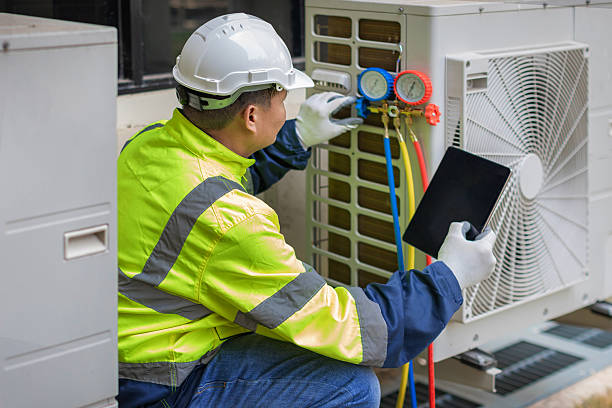 Professional Hvac technician working in Foxboro, MA